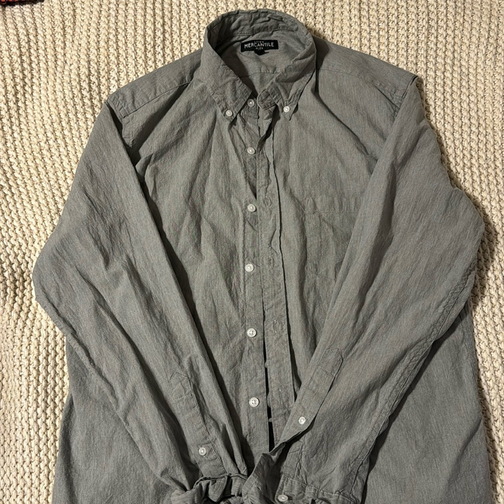 JCrew Mercantile Flex Button Down Shirt Mens Large
